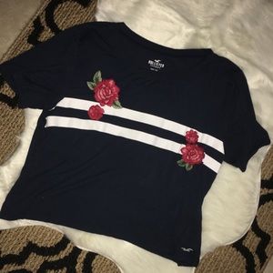 hollister cropped tee